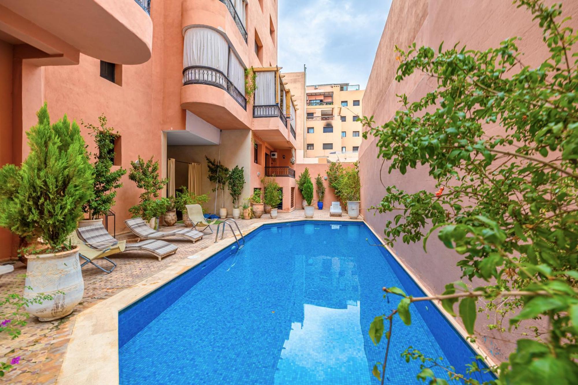 Le Jasmin - Appartement Authentique A Gueliz Marrákes Kültér fotó